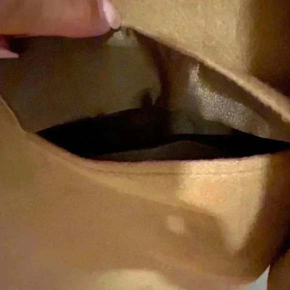 Andrew Fezza Men's Tan Camel Hair Blazer Size 42L Business Two-Button - Picture 2 of 10